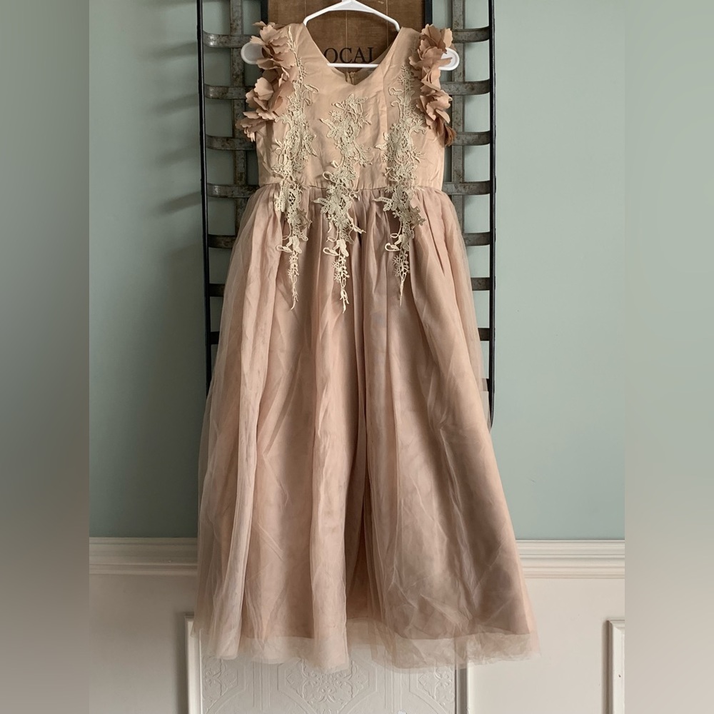 Size 12 gold/tan Trish and Scully dress